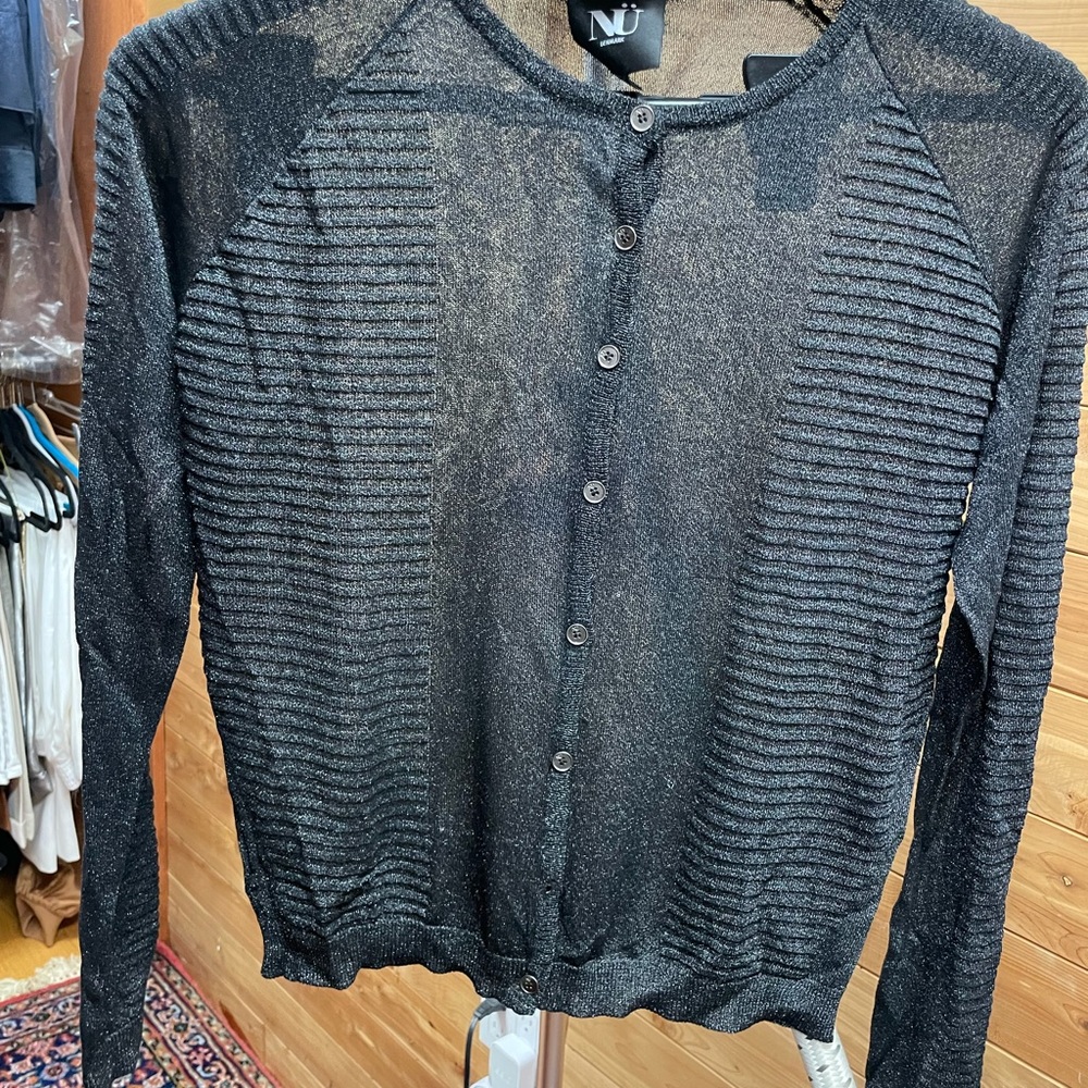 Sheer black cardigan